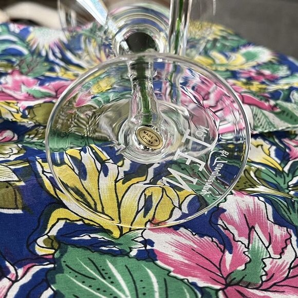 2 Tanqueray Gin Green Filament Long Stem Martini Glass Bar 6.75" No. TEN London - Picture 5 of 5